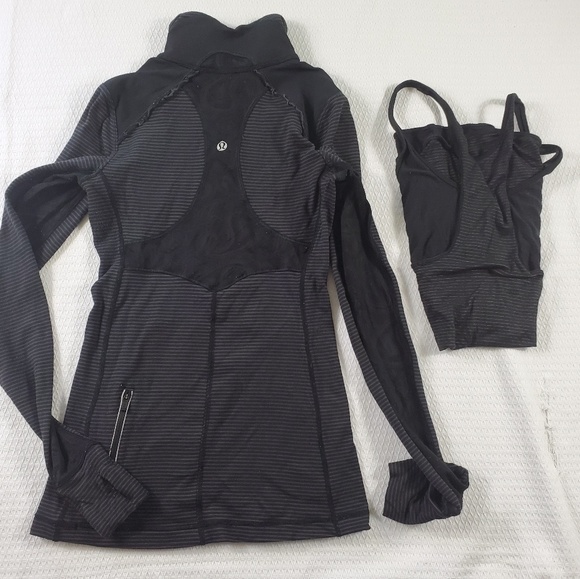 lululemon athletica Sweaters - Lululemon Mesh Back+Arms Zip Up Jacket & Tank Top
